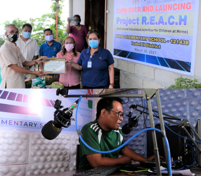 PFI turns over learning equipment to Binog Elementary School